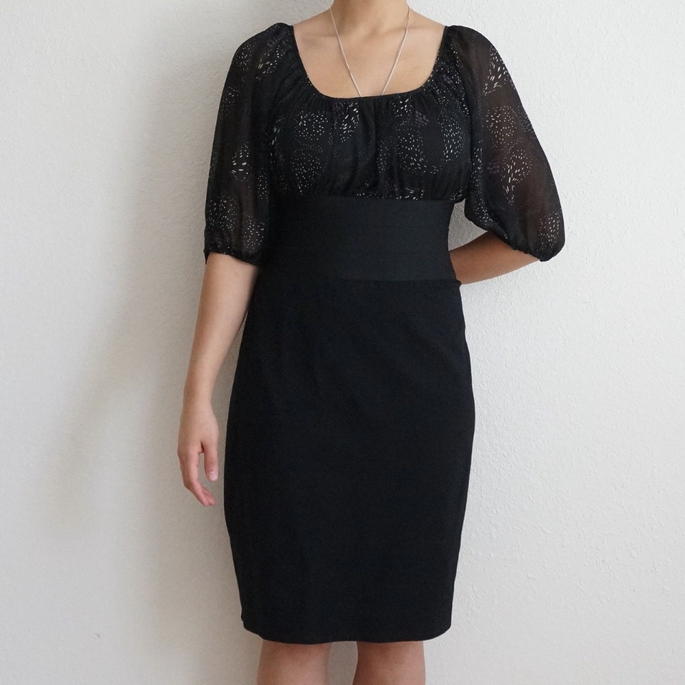 Max Studio Chiffon Spandex Bandage Bondage Dress
